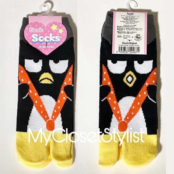 BADTZ MARU Sanrio Penguin Black Socks NEW! From Japan Collectible RARE nwt anime